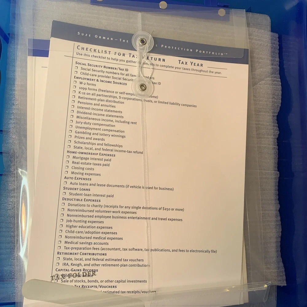 SUZE ORMAN ULTIMATE‎ PROTECTION PORTFOLIO Blue BRIEF CASE CD BOOKS Taxes & More